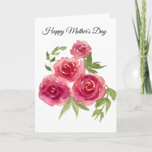 Red Roses Mother's Day Card