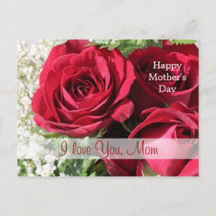 Red roses Mother's day Postcard