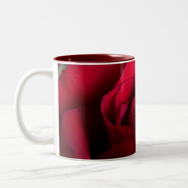 Red Roses Mug Coffee Cup Beautiful Rose Decor (Left)