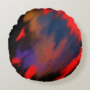 Red roses of our vibrant continent round cushion
