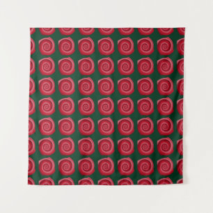 Red roses on a green backgroundabstract, backgroun tapestry
