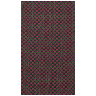 Red Roses on Black Background Tablecloth