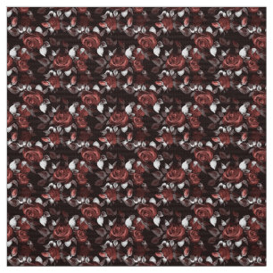 Red roses on black fabric