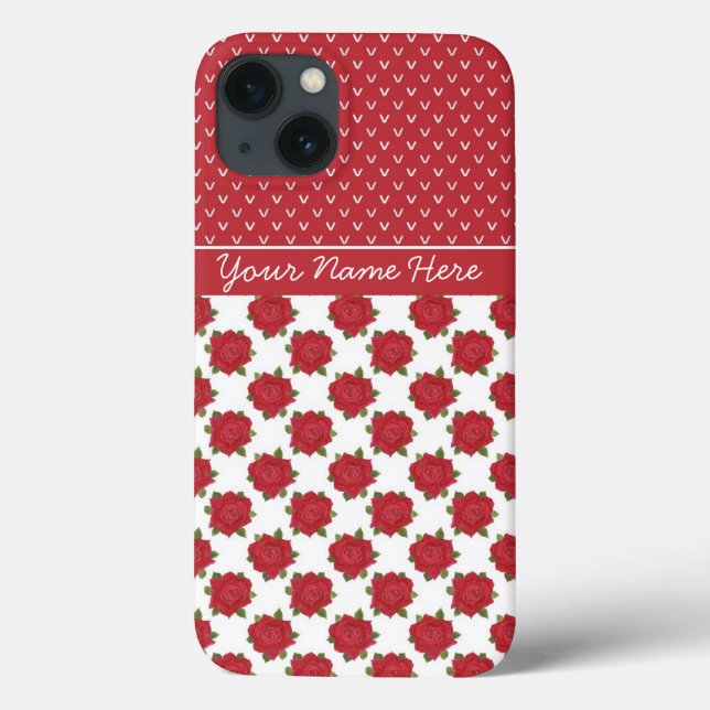 Red Roses on White Custom iPhone 6 Xtreme Case (Back)