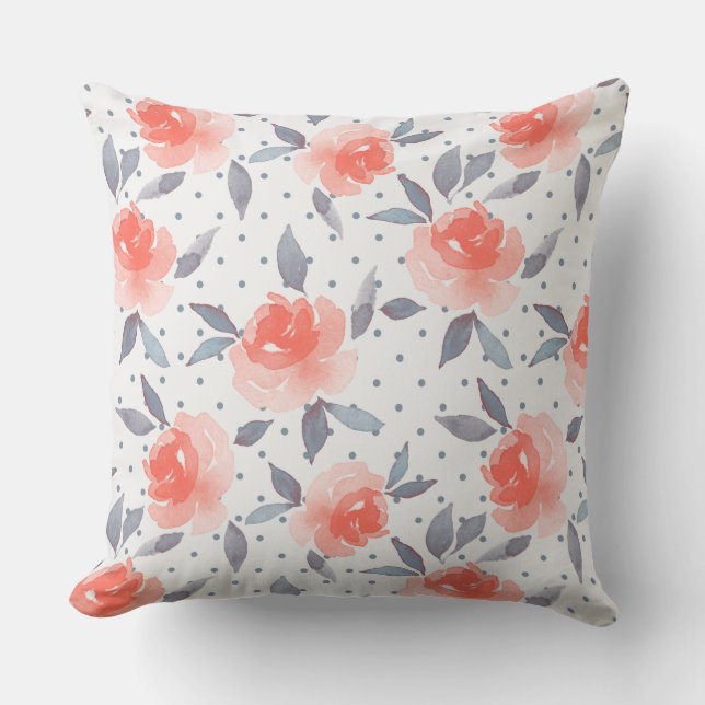 Red roses outdoor cushion (Front)