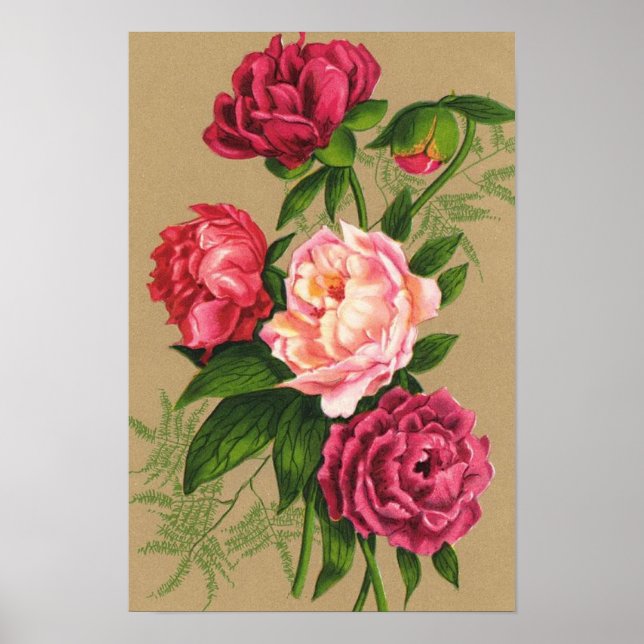 Red Roses Painting Poster (Front)