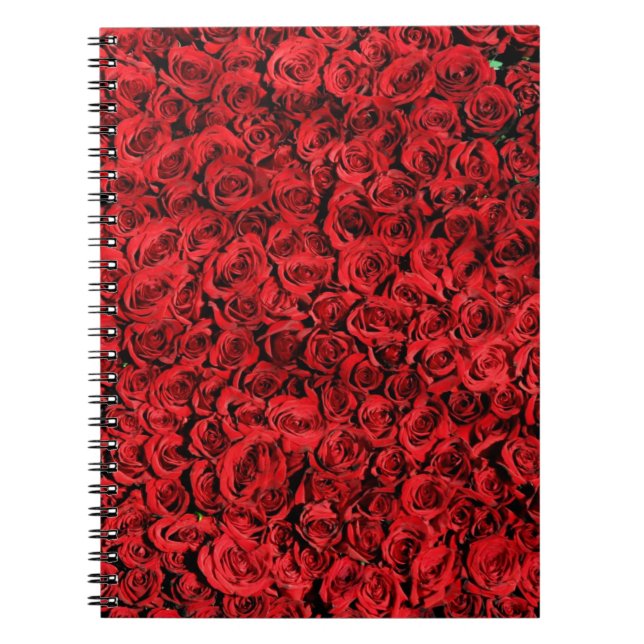 Red Roses Pattern-37431 Notebook (Front)
