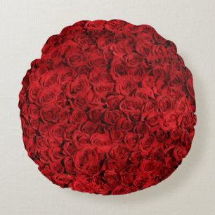 Red Roses Pattern-37431 Round Cushion