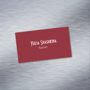 red roses pattern Magnetic business card