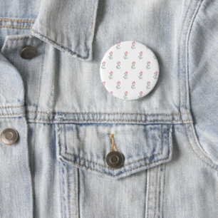 Red Roses, Pattern Of Roses, Flowers 6 Cm Round Badge