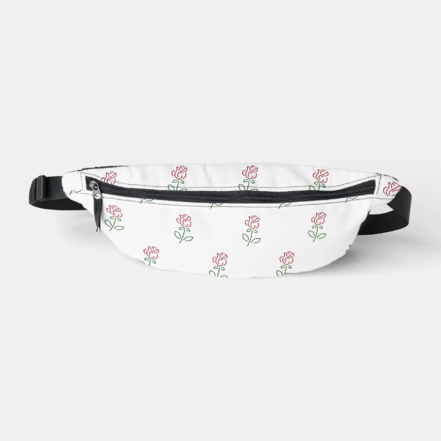 Red Roses, Pattern Of Roses, Flowers Bum Bags (Front)