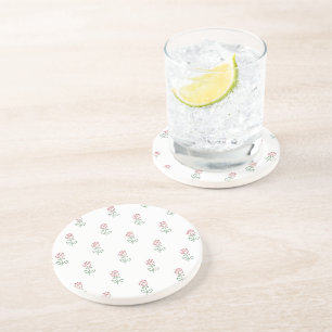 Red Roses, Pattern Of Roses, Flowers Coaster