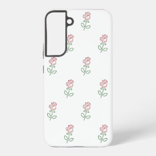 Red Roses, Pattern Of Roses, Flowers Samsung Galaxy Case