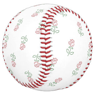 Red Roses, Pattern Of Roses, Flowers Softball