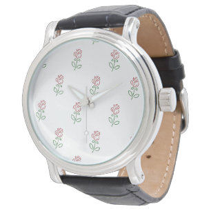 Red Roses, Pattern Of Roses, Flowers Watch