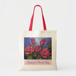 Red Roses Personalise Book Bag