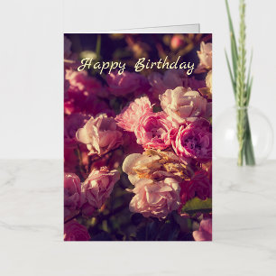 Red roses personalised foil greeting card