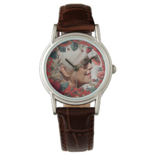 Red Roses PHOTO Memorial Keepsake Sentimental Watch