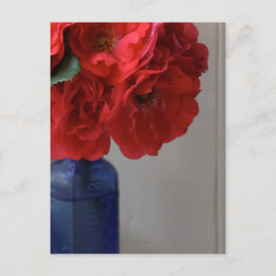 red roses postcard