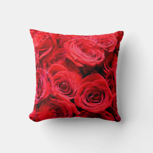 Red Roses red floral red flowers Cushion