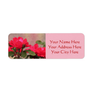 Red Roses Return Address Label