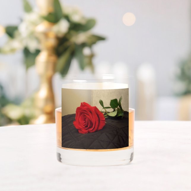 Red Roses Rocks Glass (Insitu (Wedding))