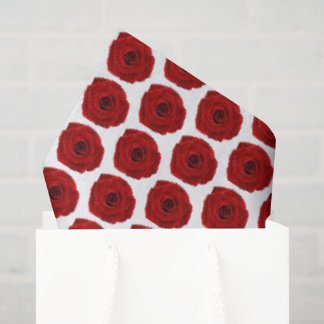 Red Roses Romantic  Tissue Paper