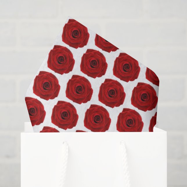 Red Roses Romantic  Tissue Paper (Gift Bag)