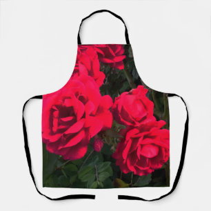Red Roses Rosarium Apron