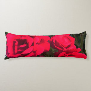 Red Roses Rosarium Body Cushion