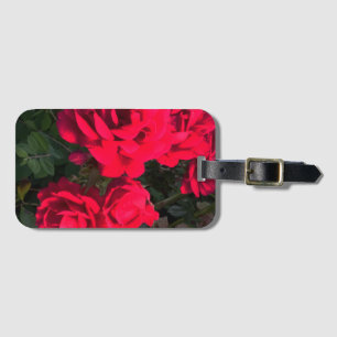 Red Roses Rosarium Luggage Tag
