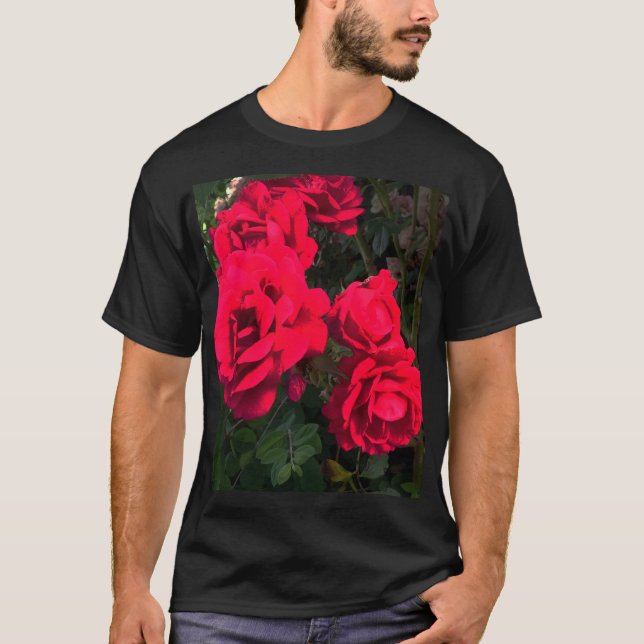 Red Roses Rosarium  T-Shirt (Front)