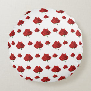 Red Roses Round Cushion