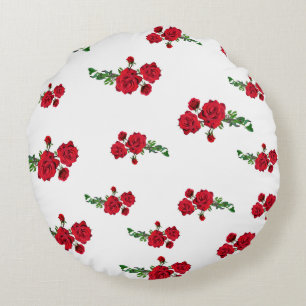 Red Roses Round Cushion