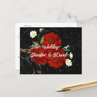 Red Roses RSVP Postcard