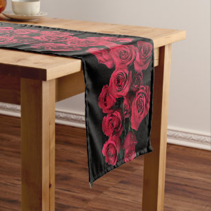 Red Roses Short Table Runner