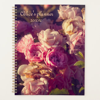 Red roses shrub personalise  planner