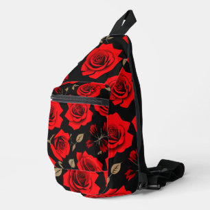 Red roses sling bag