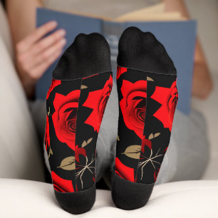 Red roses socks