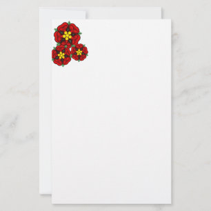 Red Roses Stationery Paper