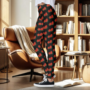 Red Roses Tattoo Leggings