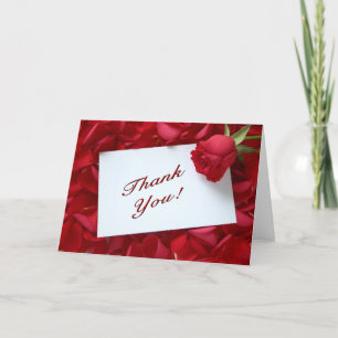 Red Roses Thank You Card