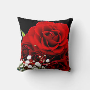 Red Roses Throw Pillow