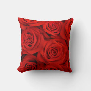 Red Roses Throw Pillows
