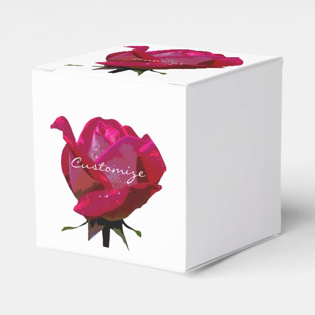 red roses Thunder_Cove any colour Favour Box (Front Side)