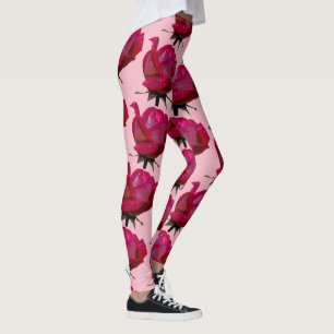 red roses Thunder_Cove pink Leggings