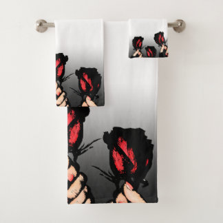 Red Roses Towel Set
