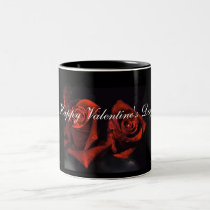 Red Roses Two-Tone Coffee Mug