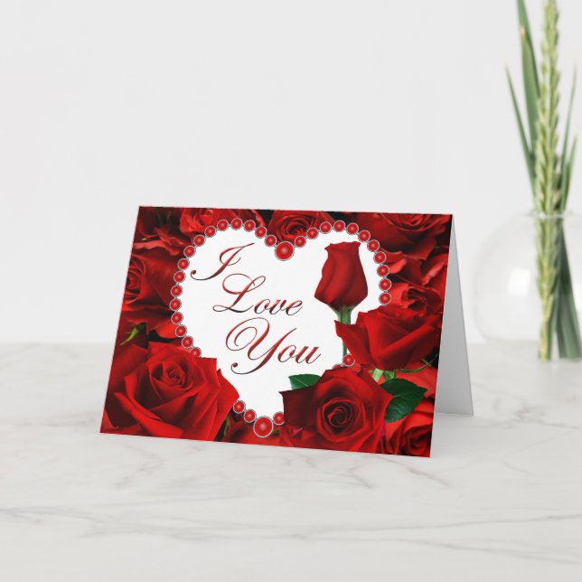 Red Roses Valentine Card (Front)