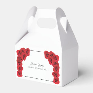 Red Roses Wedding Favour Box